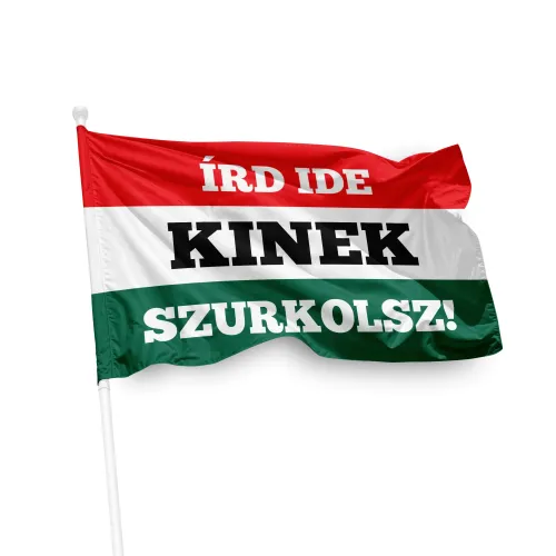 Magyar feliratos szurkolói zászló