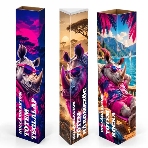 Hullámkarton reklámtotem