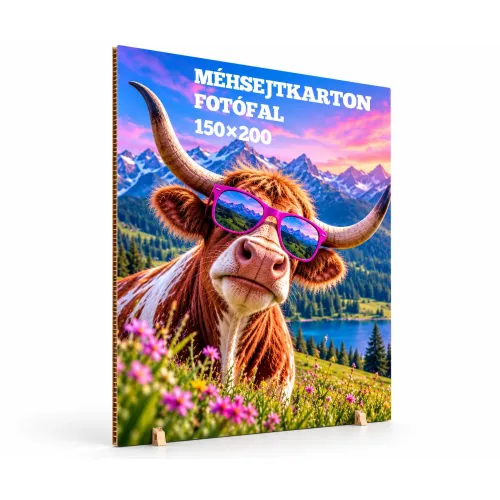 Méhsejtkarton fotófal és térelválasztó